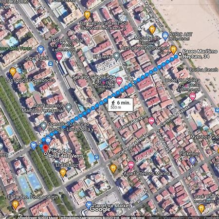Jardin 5 Playa De Gandia - No Fiestas - Con Wifi Lägenhet Exteriör bild